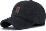 Winter for Men Outdoor Hat, Adjustable Warm Sport Golf Baseball Cap Hats Dad Caps Earflaps Thicken 55-60CM - Image 2